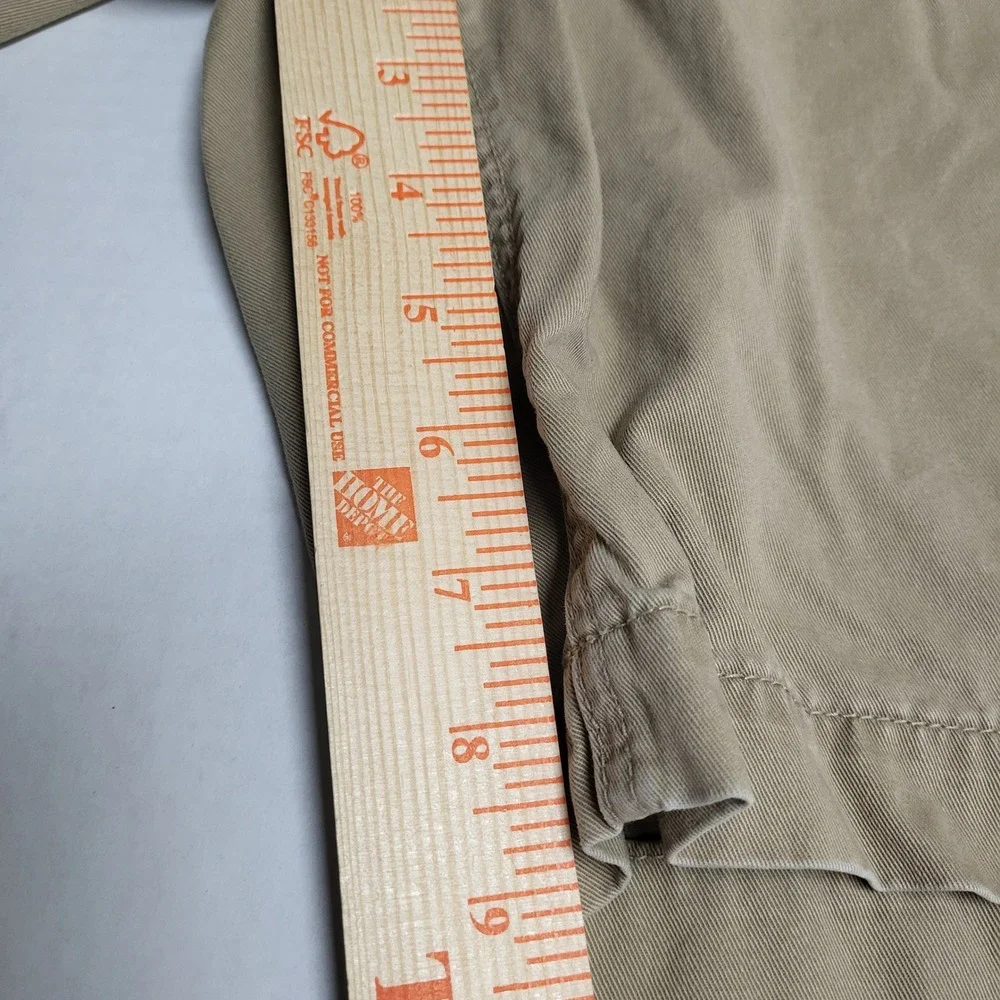 Polo Ralph Lauren Men Classic Fit Tan Khaki Chino Shorts Size 46 46G 100% Cotton